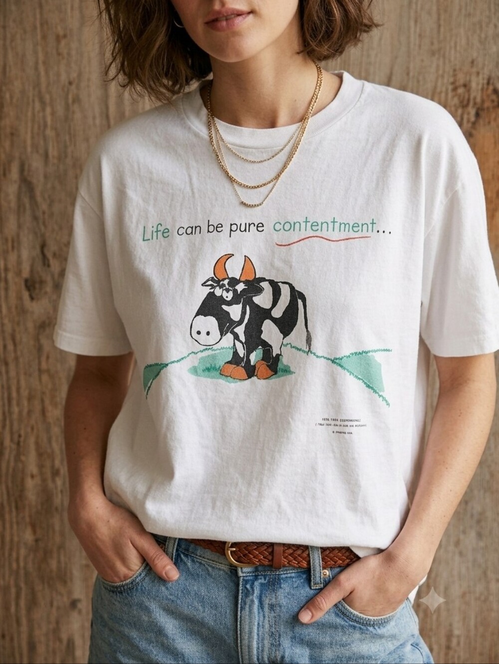 Vintage 90s Baggy Graphic Tee Funny Unisex Kitsch Whimsical Nwot